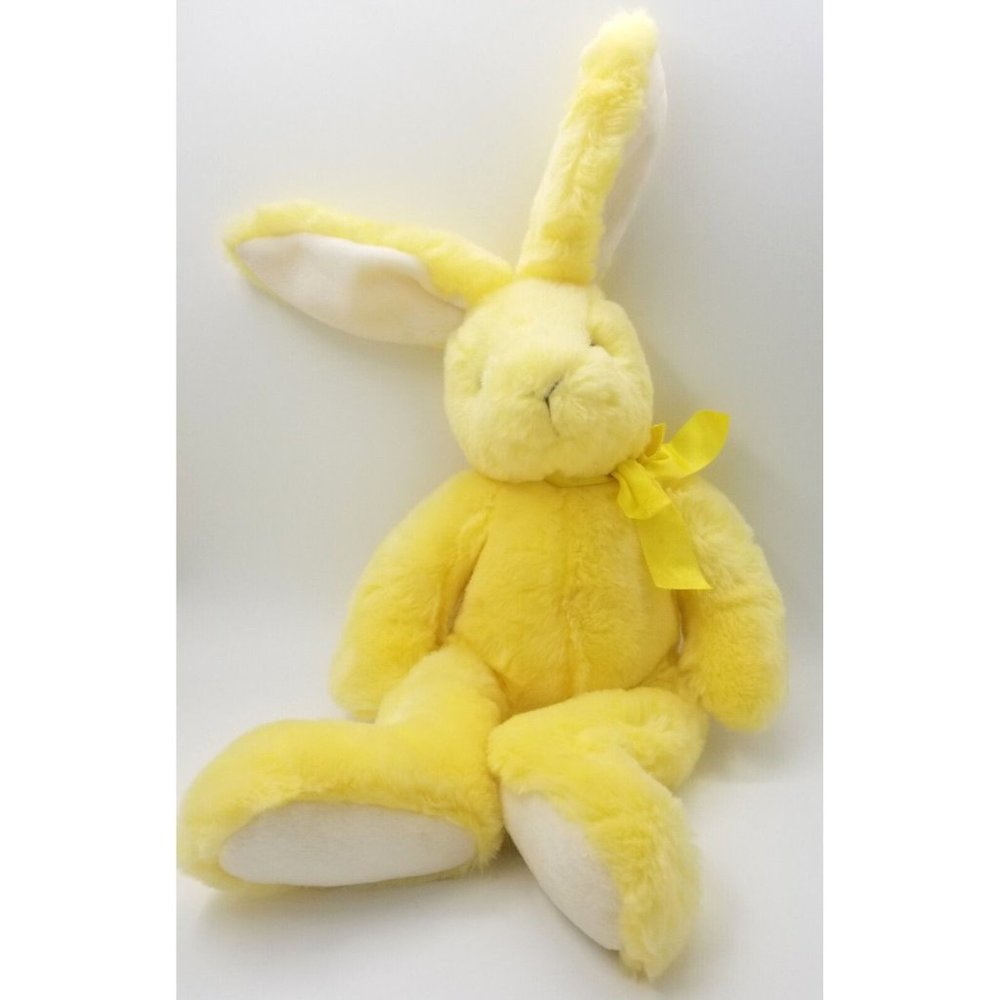 Dakin Bright Yellow Jellybean Bunny Rabbit Easter Stuffed Animal